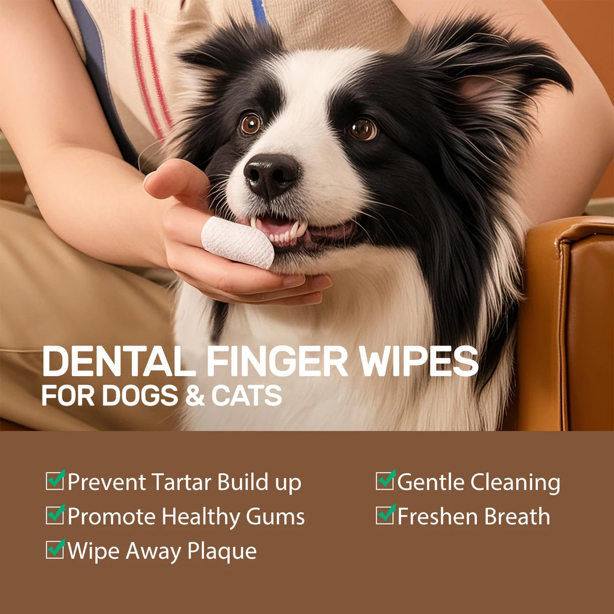 Dental Finger Wipes — Fresh Breath (60 pack)
