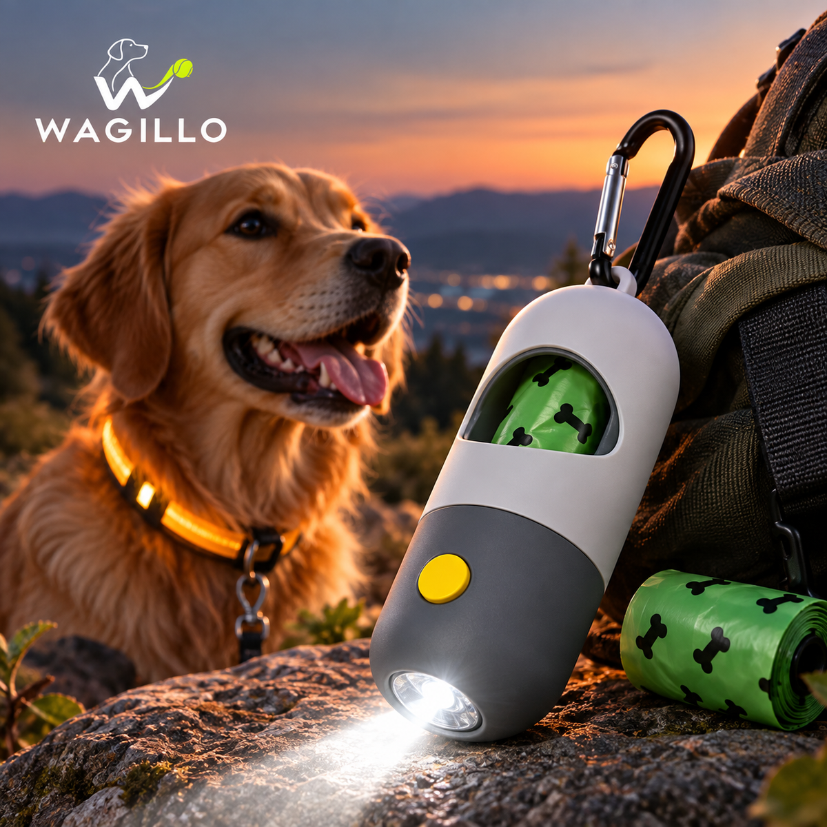LED Torch Poo Bag Dispenser