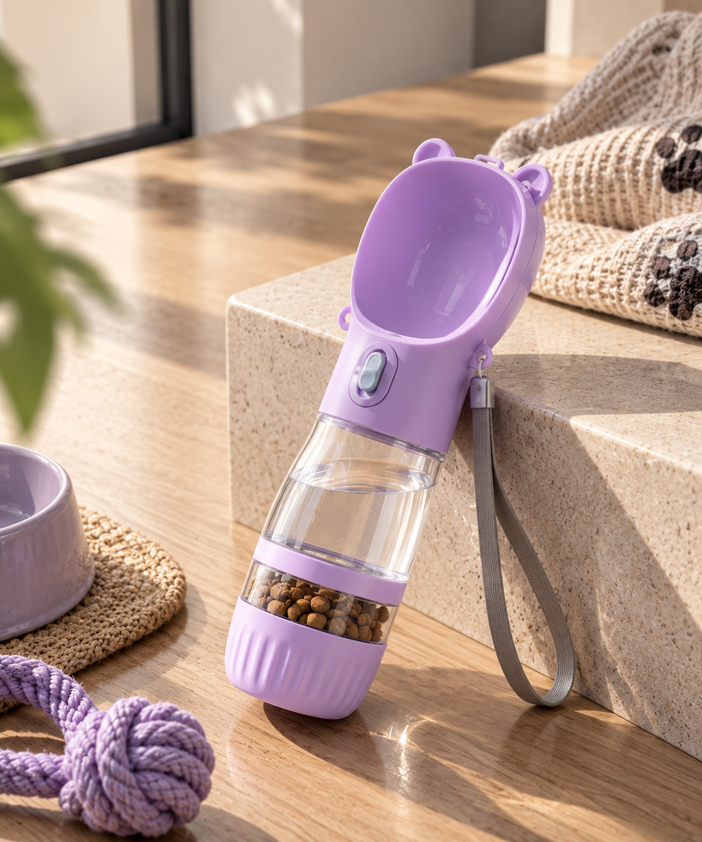 2-in-1 Portable Dog Water Bottle