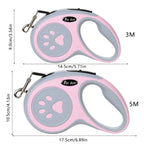 Retractable Paw-Print Lead (3–5 m)