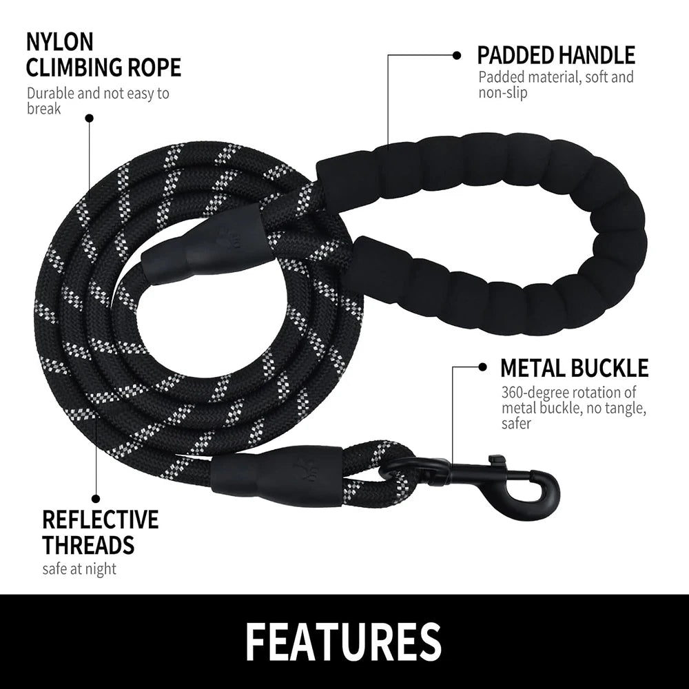 Reflective Padded Night Lead (2 m)
