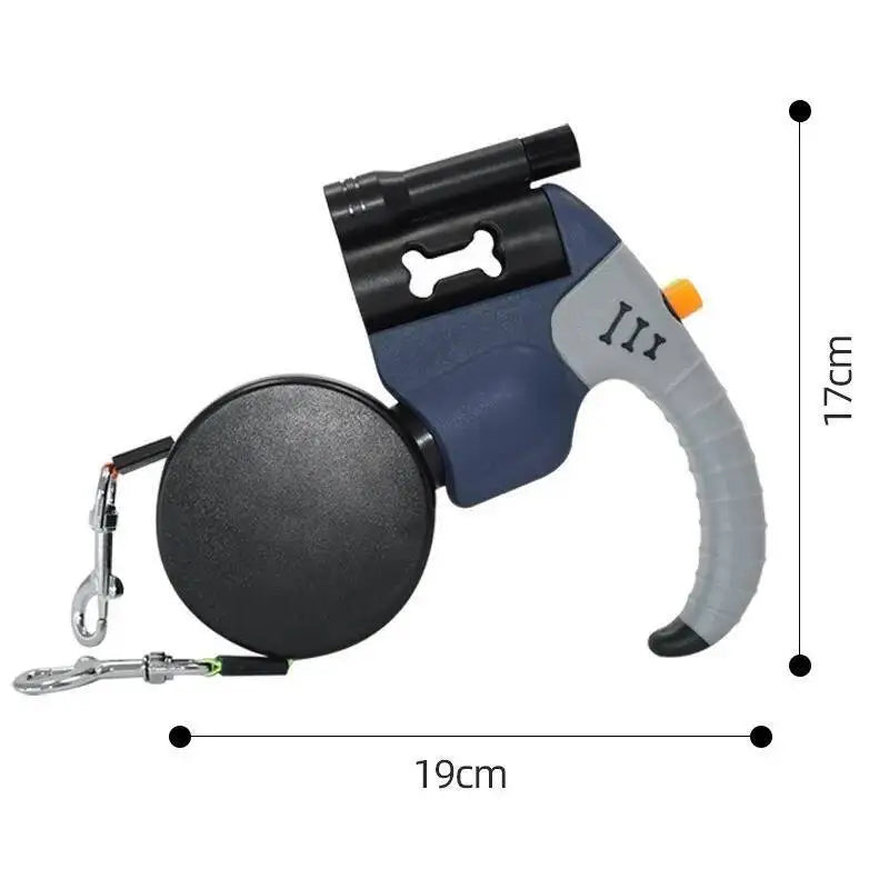 Dual-Dog Retractable Lead with LED