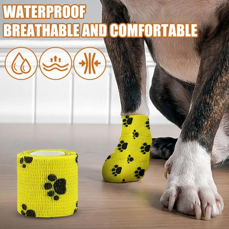 Pet First-Aid Self-Adhesive Bandage (5 rolls)