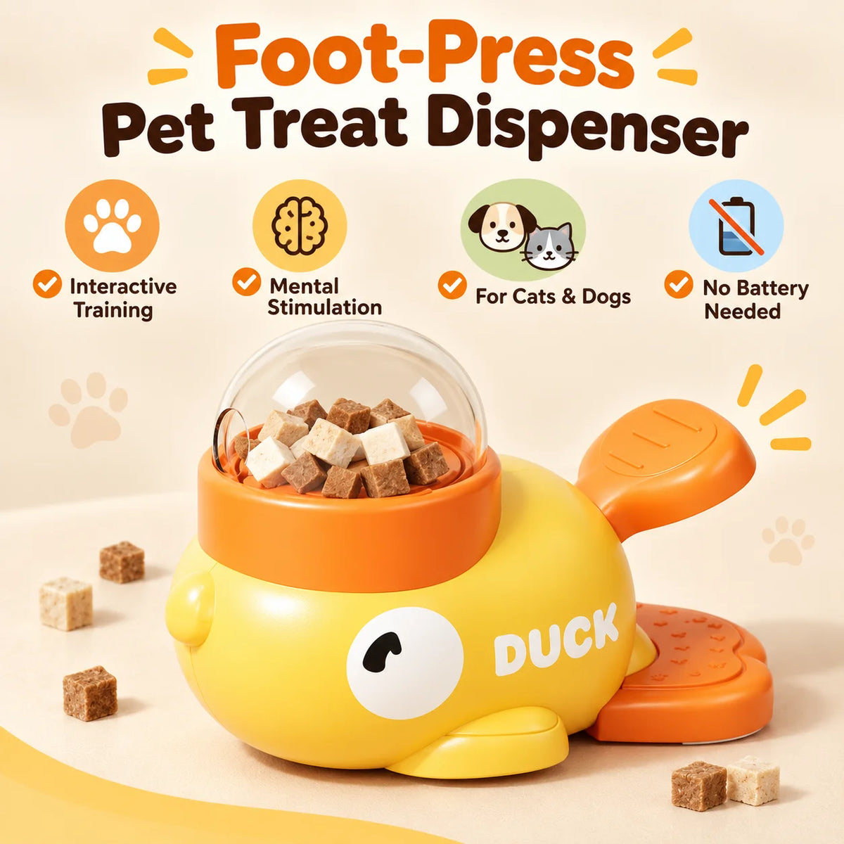 Press-to-Treat Duck Puzzle