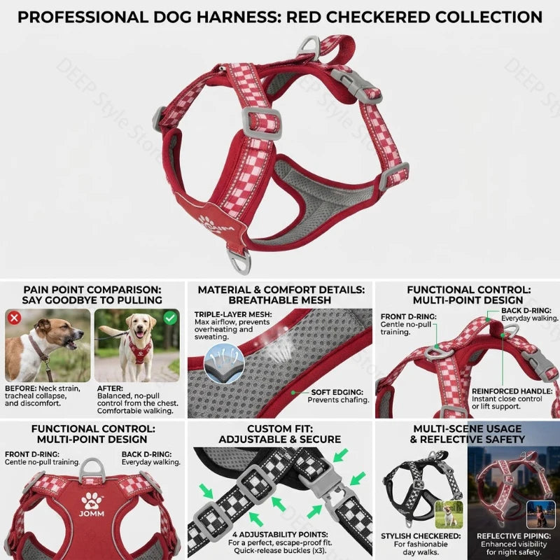 Checkerboard No-Pull Harness