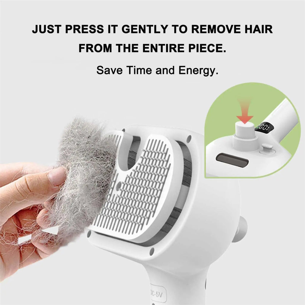3-in-1 Steam Brush — Detangles & De-sheds in Minutes