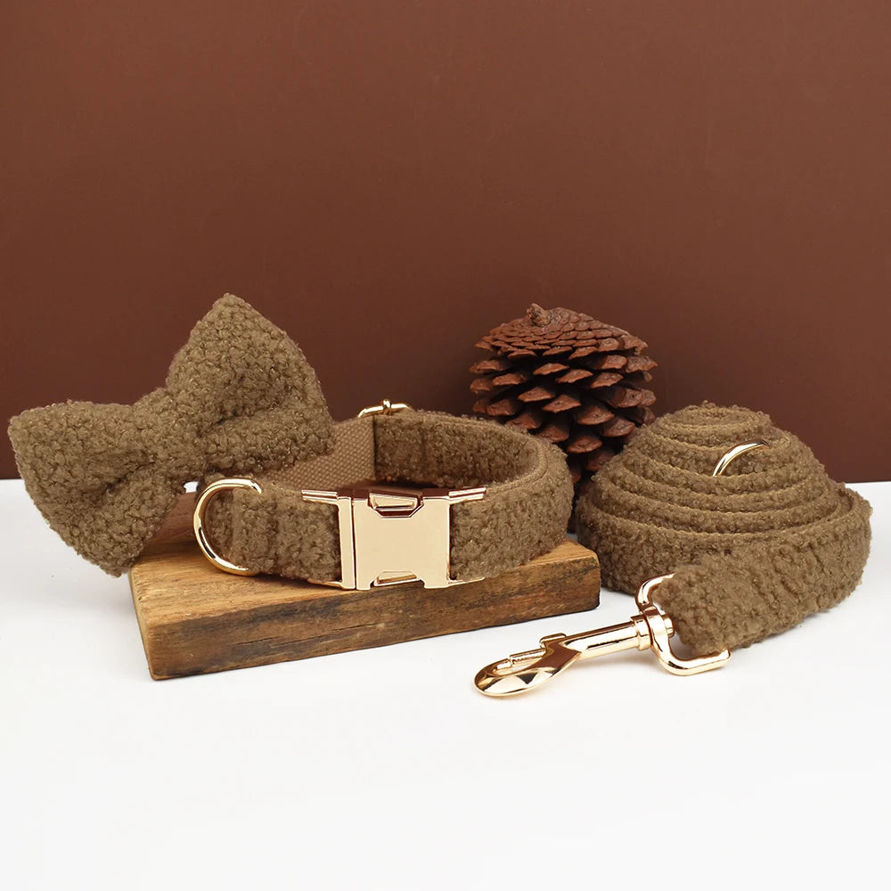 Knitted Collar & Bow Set