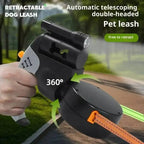 Dual-Dog Retractable Lead with LED