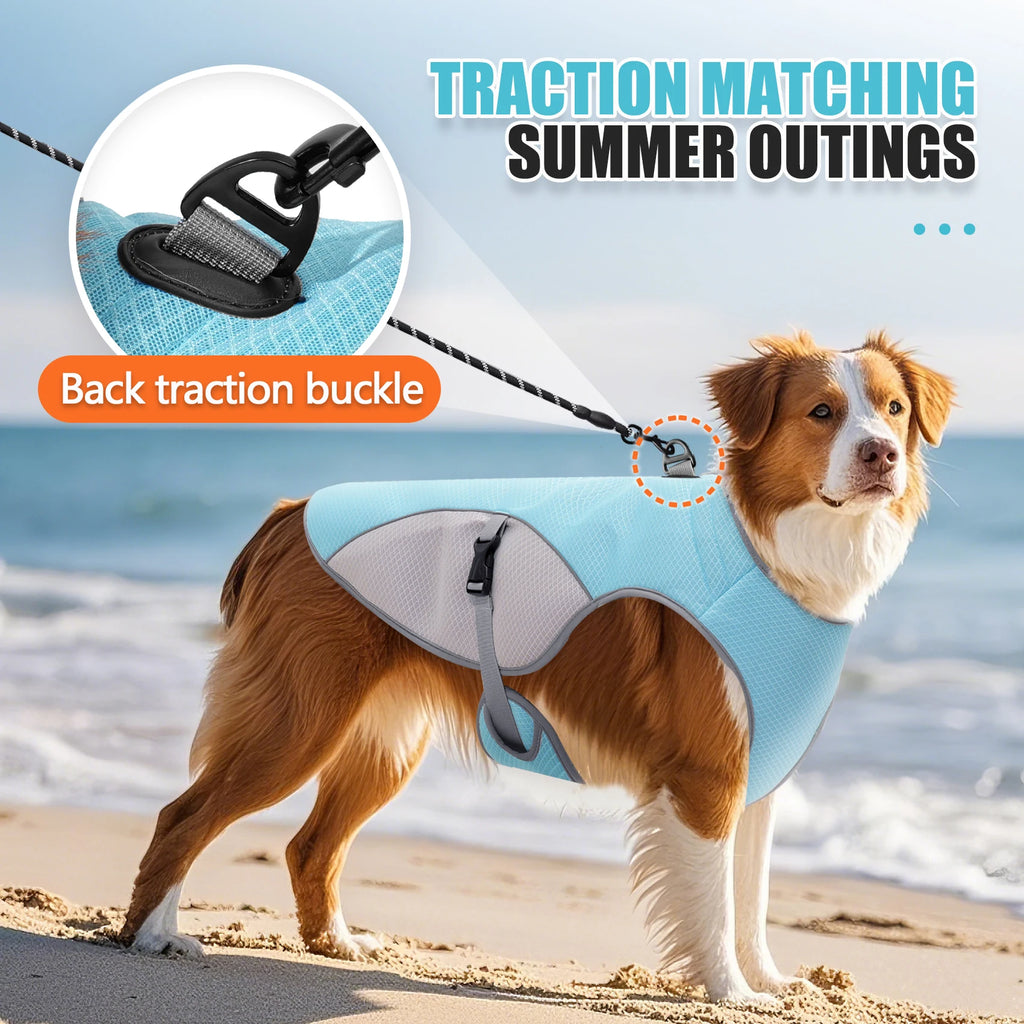 Evaporative Cooling Vest with Built-In Harness