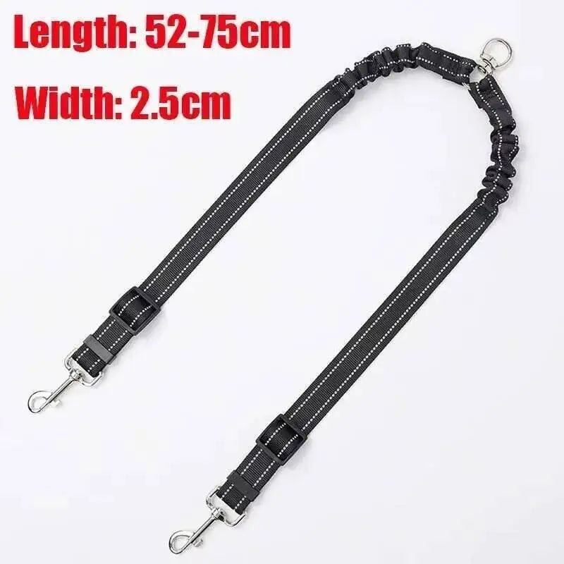 Dual-Dog Retractable Lead with LED