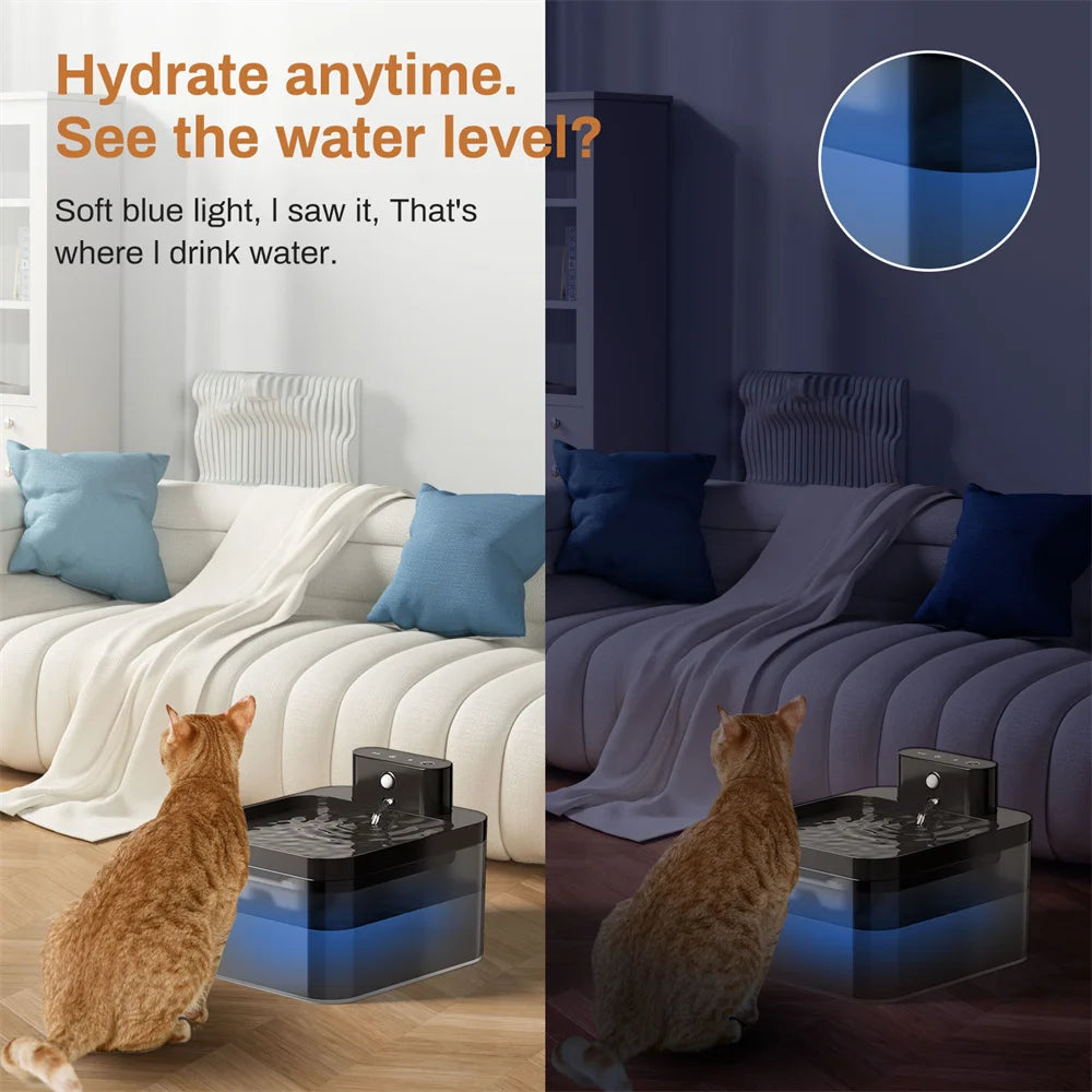Wireless Pet Water Fountain 2.2 L