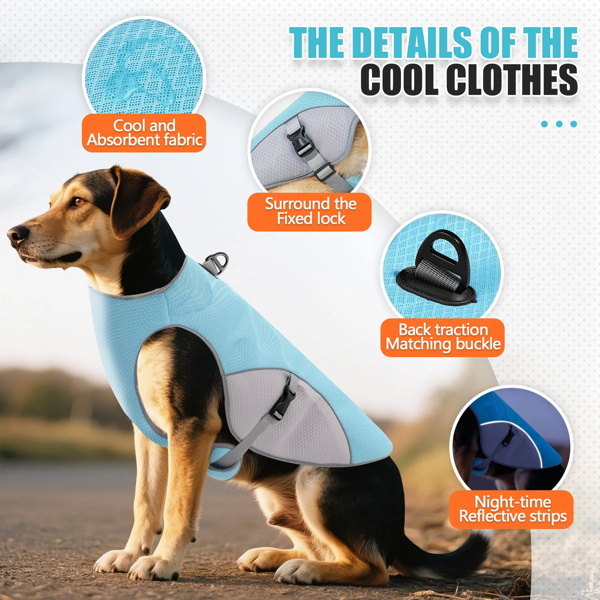 Evaporative Cooling Vest with Built-In Harness